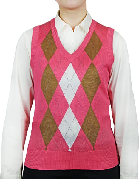 Blue Ocean Ladies Argyle Sweater Vest