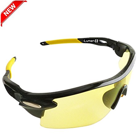 BEST blacklight flashlight eye protection UV 400 safety glasses yellow lens goggles by iLumen8. See pet dog cat urine with black lights 100% ultraviolet light protection. Night Vision Shooting Glasses