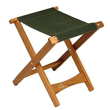 BYER OF MAINE, Pangean, Folding Stool, Hardwood, Easy to Fold and Carry, Wood Folding Stool, Canvas Camp Stool, Perfect for Camping, Matches All Furniture in The Pangean Line, Green, Single