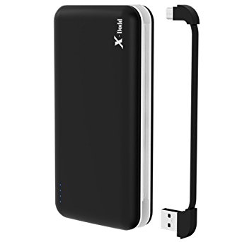 X-Dodd 20000mAh Portable Cell Phone Charger External Battery Pack USB Power Bank with Built in Cable for Samsung Galaxy iPhone 7 7 plus 6 6 plus iPad and all 5V Devices