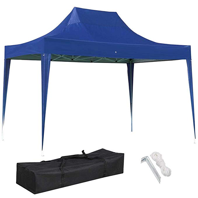 Yaheetech Portable 10 X 15 ft Folding POP UP Canopy Party Tent Adjustable Instant Shelter Pavilion Wedding Party Tent for Outdoor/Patio/Garden/Camping/Picnic with Carrying Bag