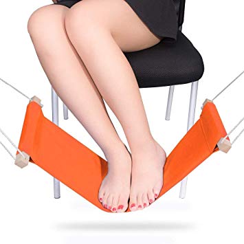 Olayer Mini Office Foot Rest Stand Desk Feet Hammock / The Foot Hammock Orange