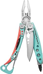 LEATHERMAN, Skeletool CX, 7-in-1 Lightweight, Minimalist Multi-Tool for Everyday Carry (EDC), Home, Garden & Outdoors, Paradise Blue