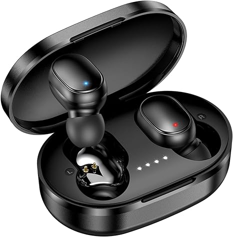 kurdene S8  Wireless Earbuds Bluetooth 5.3 Headphones, Deep Bass Stereo with 2 Mics for AI Clear Calls Earphones in-Ear, Immersive Premium Sound Ear Buds for iPhone, Android-Black