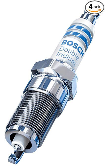 Bosch 96301 Double Iridium Spark Plug, Up to 4X Longer Life (Pack of 4)