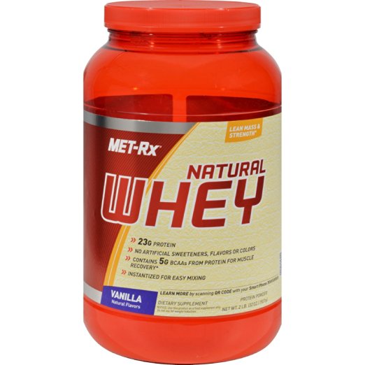 MET-RX NATURAL WHEY PWDR,VANILLA, 2 LB