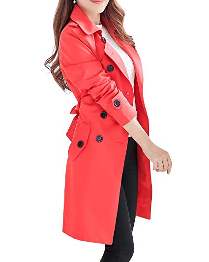 NANJUN Women's Double Breasted Trench Coat Chelsea Tailoring Overcoat