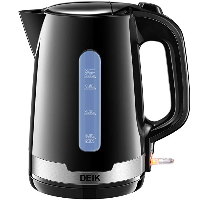 Deik Electric Kettle (BPA Free), Fast Boiling Tea Kettle, Cordless Water Kettle 1.7L 1500W