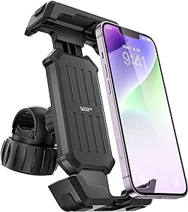 VUP Motorcycle Phone Mount [Anti Vibration],360 Adjustable Bike Phone Handlebar Holder,Dirt Bike Motorcycle Accessories - ATV Scooter Clamp for iPhone Samsung Galaxy 4.7-7 Cell Phone