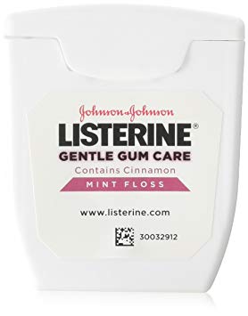 Listerine Gentle Gum Mint Floss, With Cinnamon 50 Yards (Pack of 3)