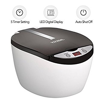Ultrasonic Cleaner - Jewelry Cleaner CD Cleaner Denture Cleaner with Timer Setting, Ultrasonic Cleaner for Watches, Eyeglasses with Strict Quality Standard 304 Stainless Steel Liner 25 Ounces Capacity
