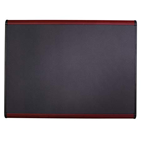 Quartet Prestige Plus Magnetic Fabric Bulletin Board, 4 x 3 Feet, Mahogany Finish Frame (MB544M)