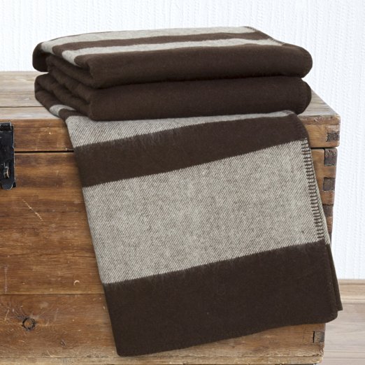 Lavish Home Australian Wool Blanket - Full/Queen - Brown
