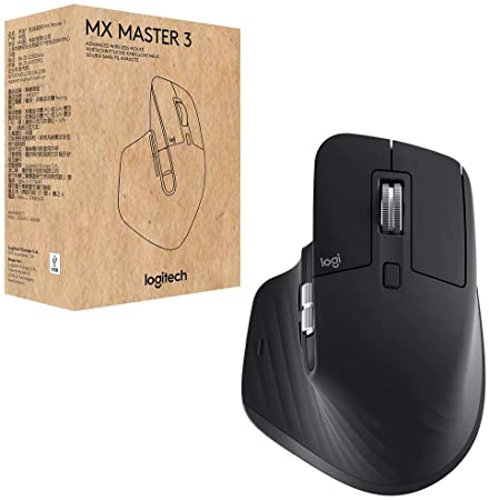 Logitech MX Master 3 Advanced Mouse - Black - Business Edition [Dual Connect, 2.4GHz & Bluetooth]