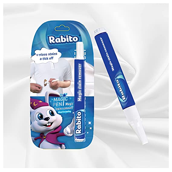 Trends Rabito Instant Stain Remover Pen Liquid for Clothing, Portable Bleach Pen for Shoes Stain Removal, Grease Remover Wash Free Laundry Clean Pen Instant Cleaner (PACK OF 1)