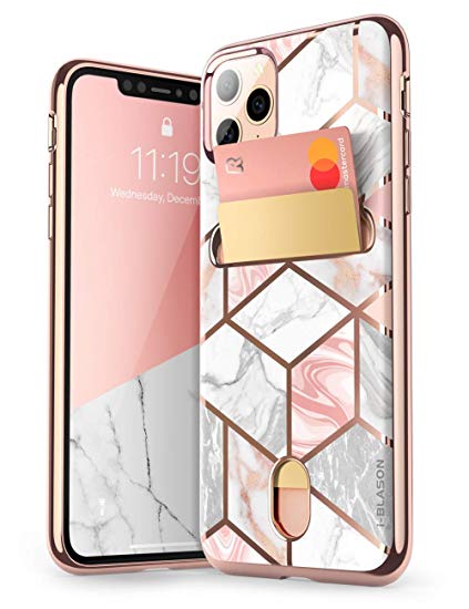 i-Blason Cosmo Wallet Slim Designer Wallet Case for Apple iPhone 11 Pro (2019), 5.8 Inch (Marble)