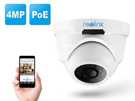 IP Camera,Reolink RLC420 4 Mega Pixels IP Security Camera,POE,Outdoor, Day/Night, Plug and Play, Motion Detection,Home Surveillance