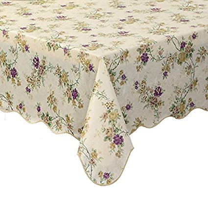 Ennas Cz028 Flannel Backed Vinyl Tablecloth Waterproof Oblong(rectangle) (60-Inch by 90-Inch oblong(rectangle))
