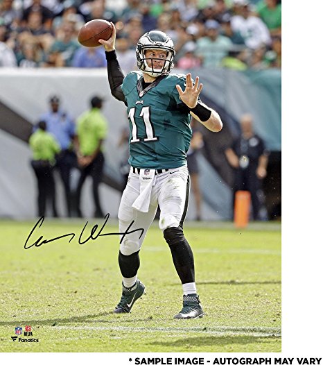 Carson Wentz Philadelphia Eagles Autographed 16" x 20" Vertical Throwing Photograph - Fanatics Authentic Certified