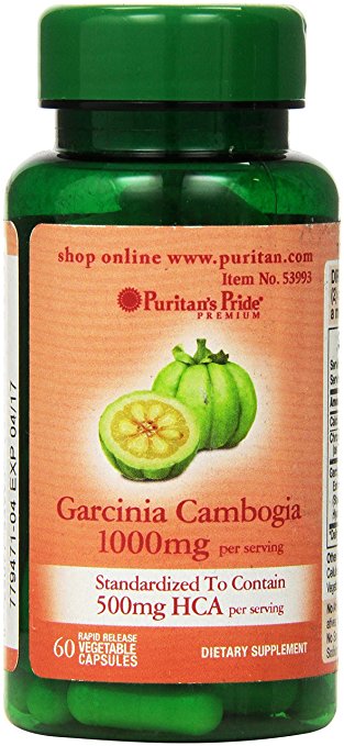 Puritan's Pride Garcinia Cambogia Vegetable Capsules, 1000mg, 60 Count