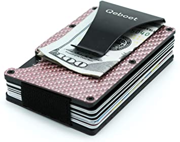 Metal Carbon Fiber Wallet Front Pocket Minimalist Business Credit Card Holder & Wallet Slim Men's Wallet RFID Blocking