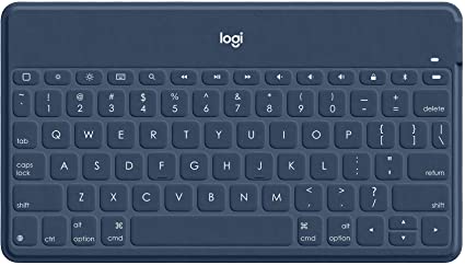 Logitech Keys-to-Go Super-Slim and Super-Light Bluetooth Keyboard for iPhone, iPad, and Apple TV - Classic Blue