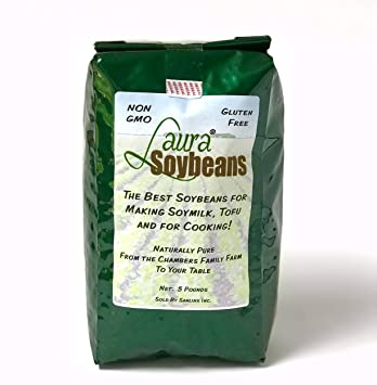 Laura Soybeans, newest crop and Non-GMO - directly from the Chambers Family Farm in Iowa. Makes best Soy Milk, Tofu, or Tempeh.