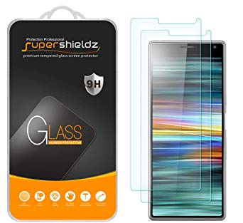 (2 Pack) Supershieldz for Sony Xperia 10 Tempered Glass Screen Protector, Anti Scratch, Bubble Free