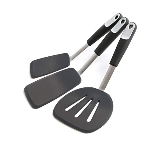 REDKOCO_3-Piece Premium Quality Kitchen Turner and Spatula Set – Elegant and Functional Kitchen Essentials – Heat Resistant, BPA Free and FDA Approved – Scratch Proof, Non-Stick Easy to Clean