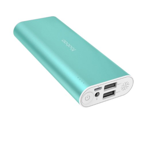 Yoobao&reg SP2 10000mAh High Capacity Portable Charger Dual USB Port 2amp Fast Charging External Battery Pack Power Bank with LED Flashlight for Android Device Apple iPhone 6 plus,5 5s 5c 4 / Samsung Galaxy S5,S4,S3 Note 4, Note 3 /Blackberry Passport / iPad Air 2 and More (Green)