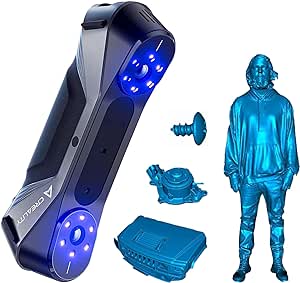 Creality 3D Scanner CR-Scan Raptor for 3D Printing, 60fps Multiple-line Blue & NIR Consumer Handheld Scanner 0.02mm Accuracy, Anti-Shake Tracking, 24-Bit Fast Full-Color Scanning for Windows macOS