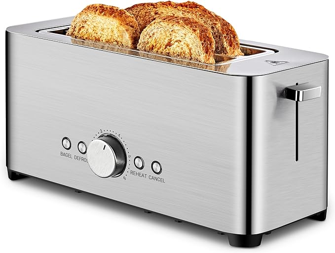 REDMOND long slot stainless steel toaster, bagel