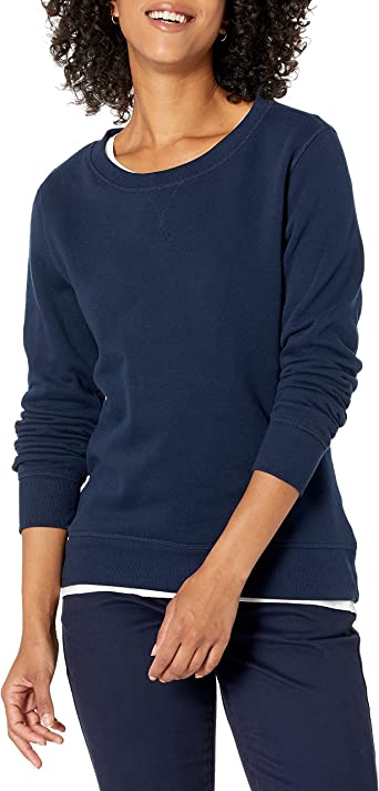 Amazon Essentials Womens French Terry Fleece Crewneck Sweatshirt