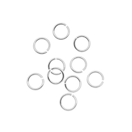 Beadaholique 10-Piece Sterling Jump Lock Rings, 6mm, 18-Gauge, Silver