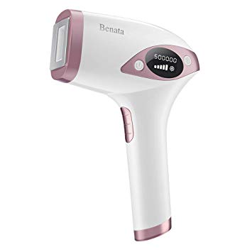 Laser Hair Removal for Women and Man, IPL Facial & Body Permanent Hair Removal with Cooling Care 500,000 Flashes Home Use Benata (pink)