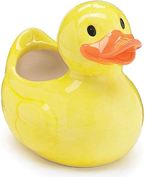 Yellow Duck Planter/Vase Or Holder for Home and Nursery Decor