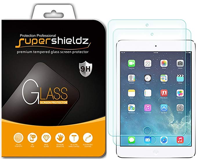 [2-Pack] Supershieldz For New iPad 9.7 inch / iPad Pro 9.7 inch / iPad Air 2 / iPad Air Tempered Glass Screen Protector, Anti-Scratch, Anti-Fingerprint, Bubble Free,