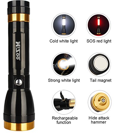 MIZOO Tactical Led Flashlight,Multi-function Ultra Bright Handheld Rechargeable Led Flashlights