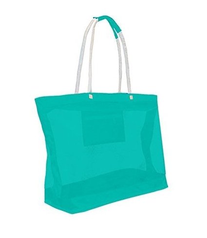 X-Large Oversized Mesh Beach Bag Tote with Zipper Closure