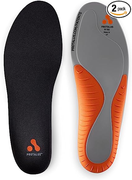 Protalus M-100 Elite – Patented Stress Relief Insoles for Boots, Big Heel Cup to Better Distribute Weight, Relieve Plantar Fasciitis, Morton’s Neuroma, Alignment Improving Boot Insoles, Men's 13