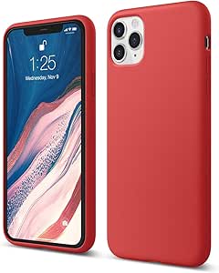 elago Funda Silicona líquida Compatible con iPhone 11 Pro MAX 6.5" - Premium Silicone, Protección de Cuerpo Completo : Estructura de 3 Niveles, Labio Elevado para Pantalla y cámara (Rojo)