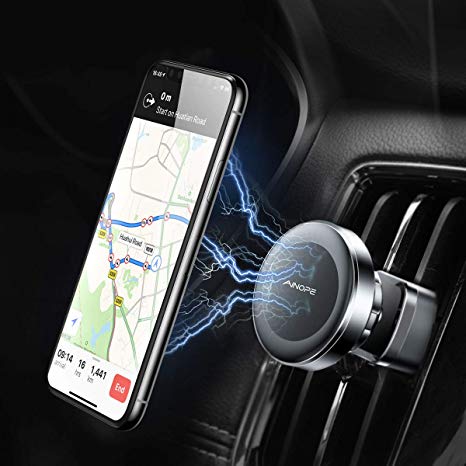 Magnetic Phone Car Mount, Ainope 6 Strong Magnets Phone Holder for Car Air Vent Cell Phone Holder Car with 360° Rotation Compatible iPhone Xs MAX/XR/X/8/7, Galaxy Note 9/S8/S7, iPad Air 2/Mini 3