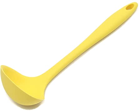 Chef Craft Premium Silicone Cooking Ladle, 11.25 inch, Yellow