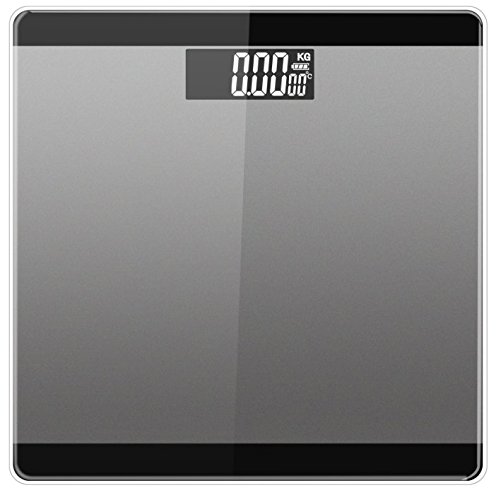 Qingta Digital Bathroom Scale with High-intensity Tempered Glass(Black)