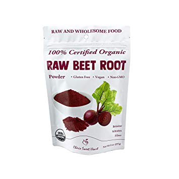 Organic Beet Root Powder (8 oz) by Chérie Sweet Heart, Raw & Non-GMO