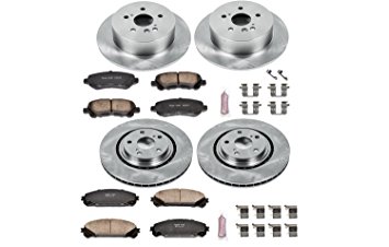 Power Stop KOE4129 Autospecialty By Power Stop 1-Click Daily Driver Brake Kits Incl. 12.91 in. Front/12.17 in. Rear OE Replacement Rotors w/Z16 Ceramic Scorched Brake Pads Autospecialty By Power Stop 1-Click Daily Driver Brake Kits