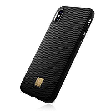 Spigen iPhone Xs Case, iPhone X Case [LA MANON Classy] Chic Design and Easy Grip For iPhone Xs (2018) / iPhone X (2017) - Black