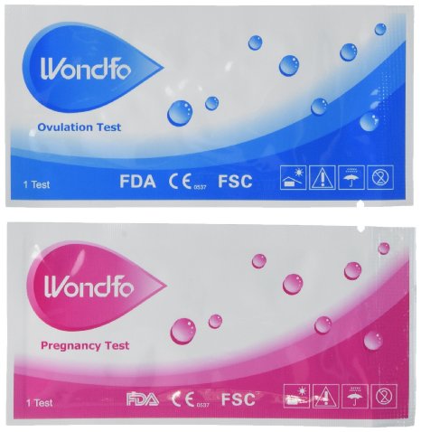 Wondfo Combo Pack 40 (LH) Ovulation Tests   10 (HCG) Pregnancy Test Strips