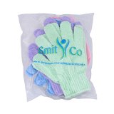 Smitco LLC Exfoliating Body Scrub Gloves 4 Pairs - Great for Exfoliation - Removes Dead Skin Cells Leaving Your Skin Glowing and Improve Blood Circulation - Essential Exfoliator Before Applying Self Tan - Great for Both Men and Women