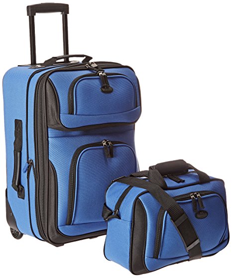 U.S Traveler Rio carry-on lightweight expandable rolling luggage suitcase set (15-Inch and 21-Inch)